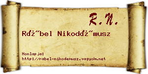 Rábel Nikodémusz névjegykártya